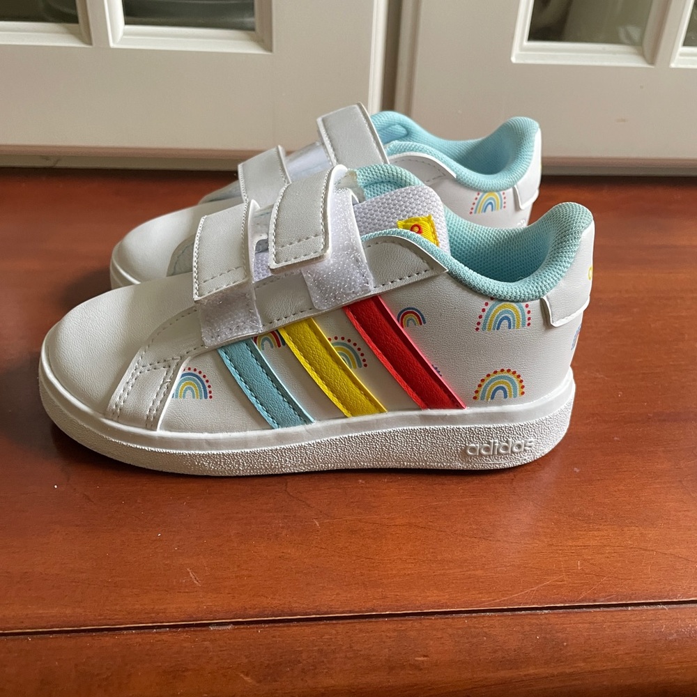 Adidas Toddler Rainbow Sneakers NEW Size 9